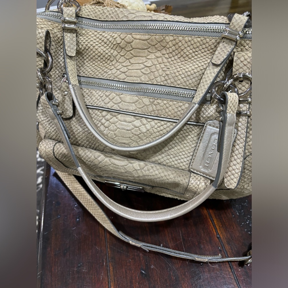 Coach Kristen Phyton Embossed Leather Bag - Picture 15 of 16